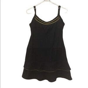 Tail performance black and yellow flounce golf tennis athletic Dress